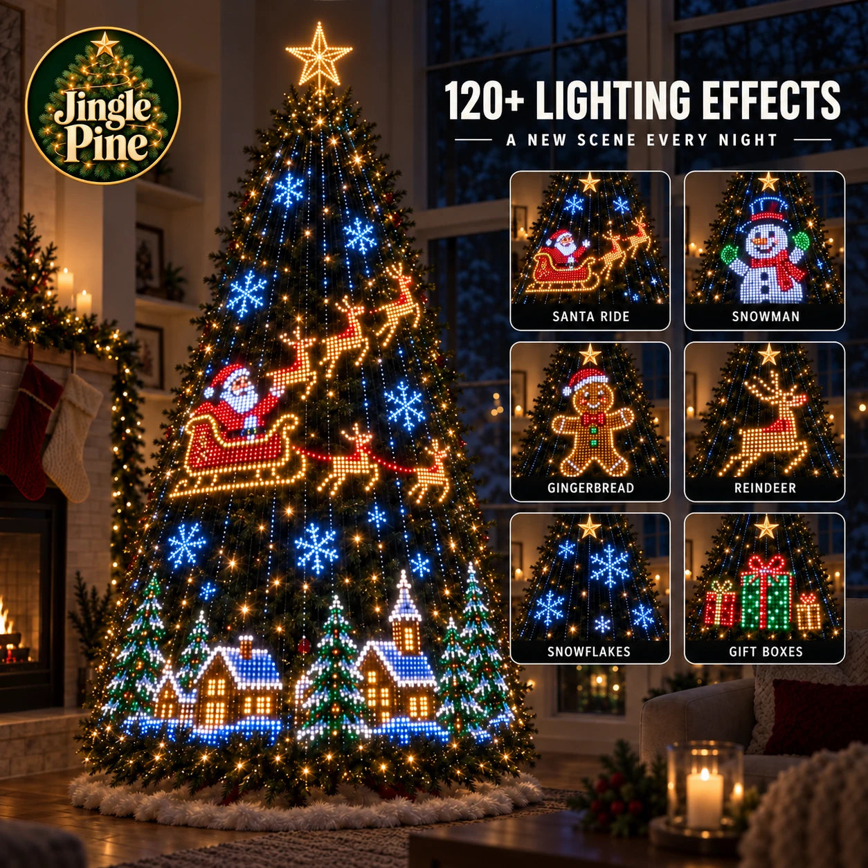 AuroraTree custom patterns and animated messages